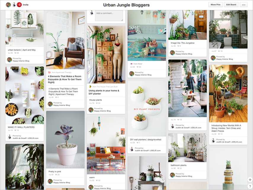 Urban Jungle Bloggers love Pinterest