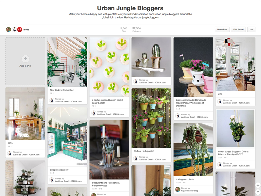 Urban Jungle Bloggers love Pinterest