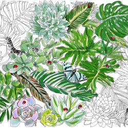 Urban Jungle Bloggers Coloring book Leafs Jessie Kanelos Weiner