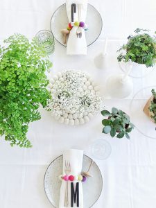 urbanjunglebloggers, planty table setting