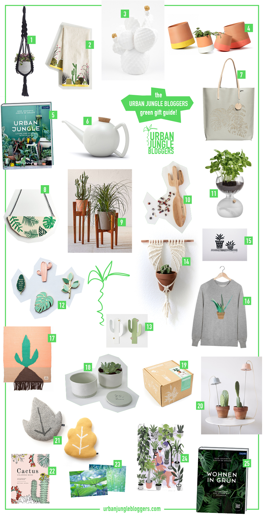 Urban Jungle Bloggers - giftguide for plant lovers and urban gardeners