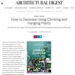 Urban Jungle book on Architectural Digest December 2016